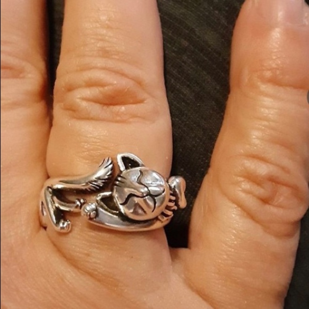 Sleeping kitty ring
